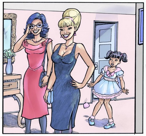 Betsy is shocked when her little sister Lauren becomes a woman. in Remembrances, an Age Regression Comic by Bojay and DreamTales